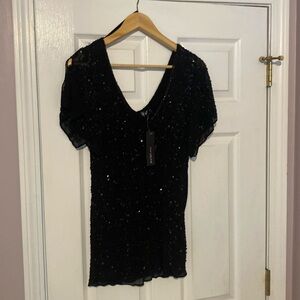 Black beaded top size M
